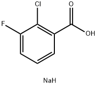 2-CHLORO-3-FLUOROBENZOIC ACID SODIUM SALT 구조식 이미지