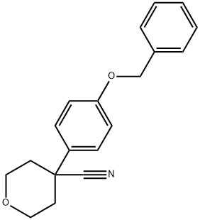 4-(4-(BENZYLOXY)PHENYL)TETRAHYDRO-2H-PYRAN-4-CARBONITRILE Structure