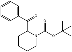 2-Benzoyl-piperidine-1-carboxylic acid tert-butyl ester 구조식 이미지