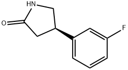 (R)-4-(3-FLUOROPHENYL)PYRROLIDIN-2-ONE 구조식 이미지