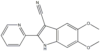 5,6-dimethoxy-2-pyridin-2-yl-1H-indole-3-carbonitrile Structure