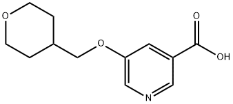 5-(Oxan-4-ylmethoxy)pyridine-3-carboxylic acid Structure