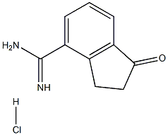 1H-Indene-4-carboximidamide, 2,3-dihydro-1-oxo-, monohydrochloride Structure