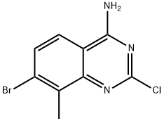 7-bromo-2-chloro-8-methylquinazolin-4-amine Structure