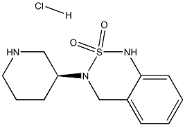3[(3S)Piperidin-3-yl]3,4-dihydro-1H-2lambda(6),1,3benzothiadiazine-2,2-dione HCl Structure