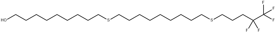 9-[9-(4,4,5,5,5-pentafluoropentylsulfanyl)nonylsulfanyl]nonan-1-ol 구조식 이미지