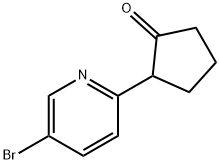 2-(5-Bromo-pyridin-2-yl)-cyclopentanone Structure