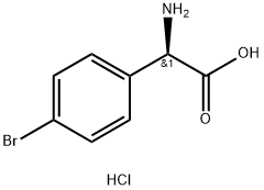 (R)-2-AMINO-2-(4-BROMOPHENYL)ACETIC ACID HCL 구조식 이미지