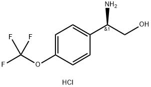 (2R)-2-AMINO-2-[4-(TRIFLUOROMETHOXY)PHENYL]ETHAN-1-OL HYDROCHLORIDE 구조식 이미지
