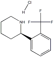 (R)-2-(2-(Trifluoromethyl)phenyl)piperidine hydrochloride Structure