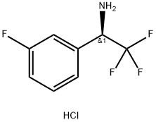 (R)-2,2,2-Trifluoro-1-(3-fluoro-phenyl)-ethylamine hydrochloride 구조식 이미지