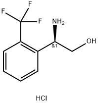 (2R)-2-AMINO-2-[2-(TRIFLUOROMETHYL)PHENYL]ETHAN-1-OL HYDROCHLORIDE 구조식 이미지