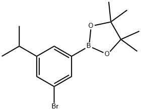 3-Bromo-5-isopropylphenylboronic acid pinacol ester 구조식 이미지