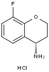 (4S)-8-FLUORO-3,4-DIHYDRO-2H-1-BENZOPYRAN-4-AMINE HYDROCHLORIDE Structure