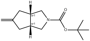 tert-butyl (3aR,6aS)-5-methylenehexahydrocyclopenta[c]pyrrole-2(1H)-carboxylate Structure