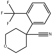 4-[2-(Trifluoromethyl)phenyl]oxane-4-carbonitrile Structure