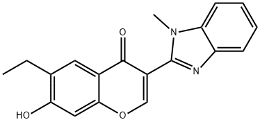 6-ethyl-7-hydroxy-3-(1-methyl-1H-benzo[d]imidazol-2-yl)-4H-chromen-4-one Structure