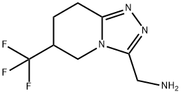 [6-(trifluoromethyl)-5H,6H,7H,8H-[1,2,4]triazolo[4,3-a]pyridin-3-yl]methanamine 구조식 이미지