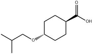 Cyclohexanecarboxylic acid, 4-(2-methylpropoxy)-,trans- Structure