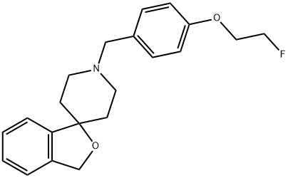 1'-(4-(2-fluoroethoxy)benzyl)-3H-spiro[isobenzofuran-1,4'-piperidine] 구조식 이미지