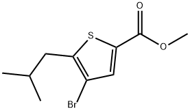 4-Bromo-5-isobutyl-thiophene-2-carboxylic acid methyl ester Structure