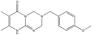 3-[(4-methoxyphenyl)methyl]-7,8-dimethyl-4,9-dihydro-2H-pyrimido[1,2-a][1,3,5]triazin-6-one Structure