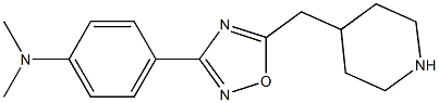 N,N-dimethyl-4-[5-(piperidin-4-ylmethyl)-1,2,4-oxadiazol-3-yl]aniline Structure