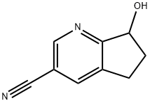 7-HYDROXY-6,7-DIHYDRO-5H-CYCLOPENTA[B]PYRIDINE-3-CARBONITRILE 구조식 이미지