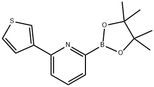 2-(4,4,5,5-tetramethyl-1,3,2-dioxaborolan-2-yl)-6-(thiophen-3-yl)pyridine 구조식 이미지