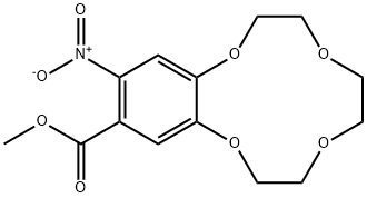 METHYL 13-NITRO-2,3,5,6,8,9-HEXAHYDROBENZO[B][1,4,7,10]TETRAOXACYCLODODECINE-12-CARBOXYLATE 구조식 이미지