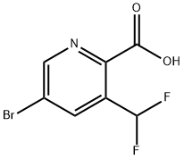 3-Difluoromethyl-5-bromo-2-pyridinecarboxylic acid Structure