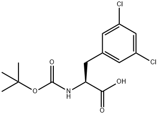 3,5-Dichloro-N-Boc-DL-phenylalanine 구조식 이미지
