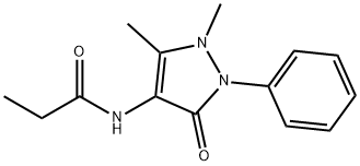 N-(1,5-dimethyl-3-oxo-2-phenyl-2,3-dihydro-1H-pyrazol-4-yl)propionamide 구조식 이미지