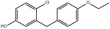 Phenol, 4-chloro-3-[(4-ethoxyphenyl)methyl]- Structure