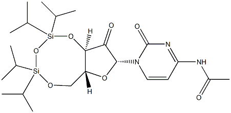 N-(2-oxo-1-((6aR,8R,9aR)-2,2,4,4-tetraisopropyl-9-oxotetrahydro-6H-furo[3,2-f][1,3,5,2,4]trioxadisilocin-8-yl)-1,2-dihydropyrimidin-4-yl)acetamide Structure