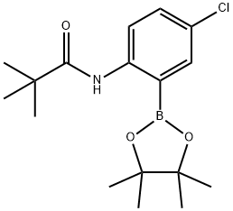 5-Chloro-2-(pivaloylamino)phenylboronic acid pinacol ester Structure