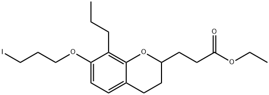 ethyl 3-(7-(3-iodopropoxy)-8-propylchroman-2-yl)propanoate Structure