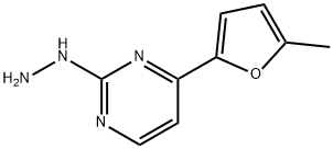 2-hydrazino-4-(5-methyl-2-furyl)pyrimidine 구조식 이미지