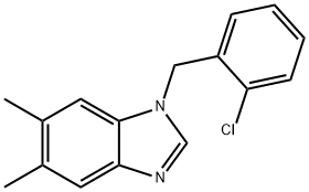 1-(2-chlorobenzyl)-5,6-dimethyl-1H-benzo[d]imidazole 구조식 이미지