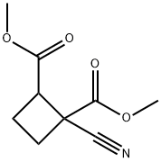1,2-Cyclobutanedicarboxylicacid, 1-cyano-, 1,2-dimethyl ester 구조식 이미지