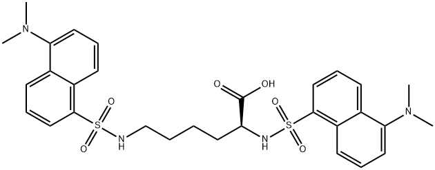 2,6-Bis-(5-dimethylamino-naphthalene-1-sulfonylamino)-hexanoic acid Structure