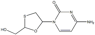 4-amino-1-[2-(hydroxymethyl)-1,3-oxathiolan-5-yl]pyrimidin-2-one 구조식 이미지