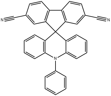 10-Phenyl-10H-spiro[acridine-9,9'-fluorene]-2',7'-dicarbonitrile Structure
