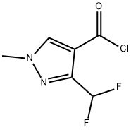 1H-Pyrazole-4-carbonyl chloride, 3-(difluoromethyl)-1-methyl- Structure