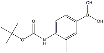 4-Bocamino-3-methyl-phenylboronic acid 구조식 이미지