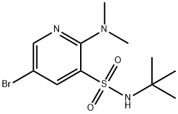 5-BROMO-N-(TERT-BUTYL)-2-(DIMETHYLAMINO)PYRIDINE-3-SULFONAMIDE Structure