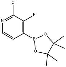 2-chloro-3-fluoro-4-(4,4,5,5-tetramethyl-1,3,2-dioxaborolan-2-yl)pyridine 구조식 이미지