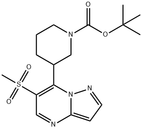 tert-butyl 3-(6-(methylsulfonyl)pyrazolo[1,5-a]pyrimidin-7-yl)piperidine-1-carboxylate Structure