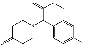 METHYL 2-(4-FLUOROPHENYL)-2-(4-OXOPIPERIDIN-1-YL)ACETATE Structure