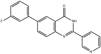 4(3H)-Quinazolinone, 6-(3-fluorophenyl)-2-(3-pyridinyl)- Structure